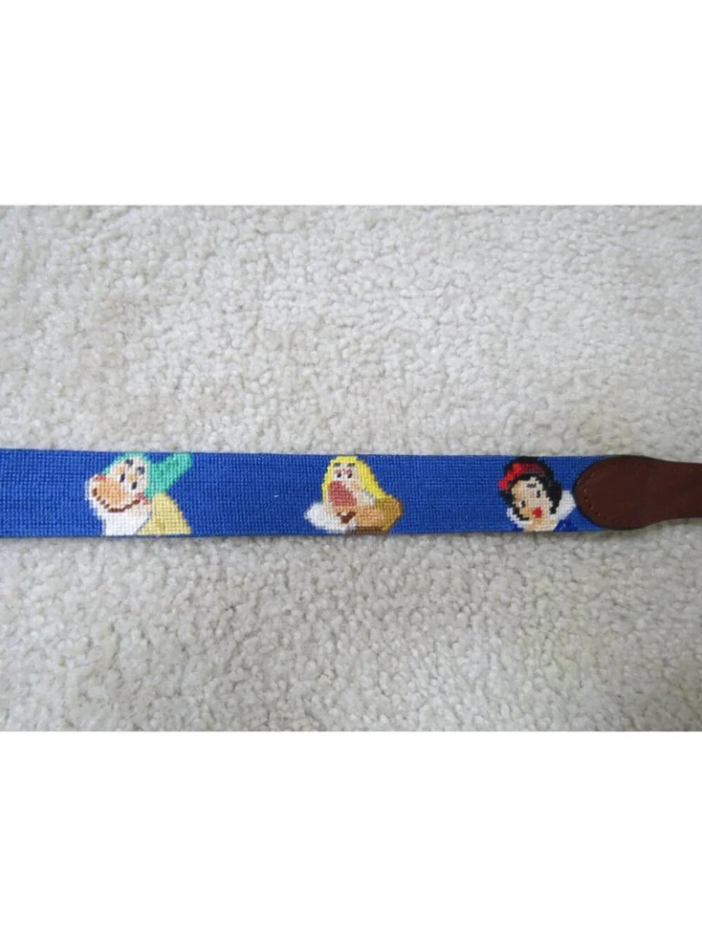 Smathers & Branson Needlepoint Snow White Seven Dwarves Disney Belt Size 34